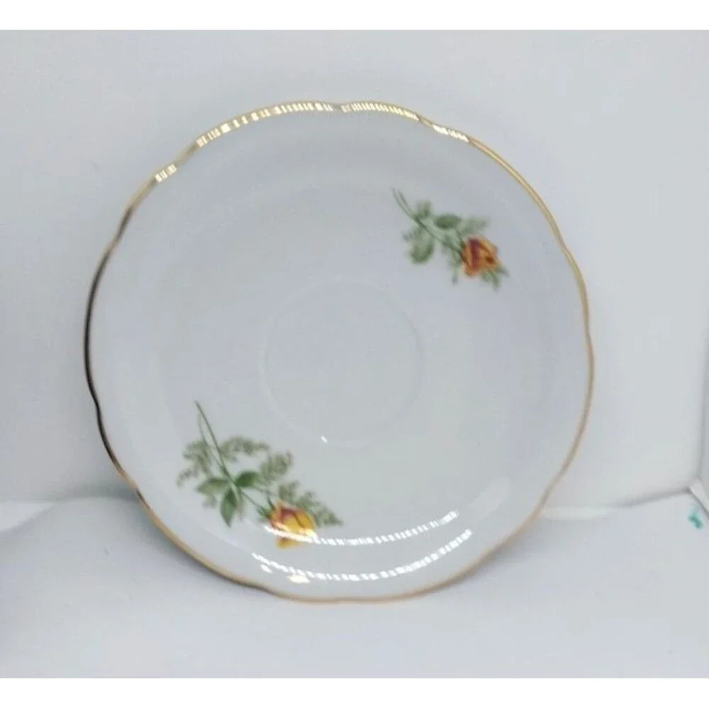Vintage Kahla German Democratic Republic Demitasse Teacup & Saucer GDR Flowers